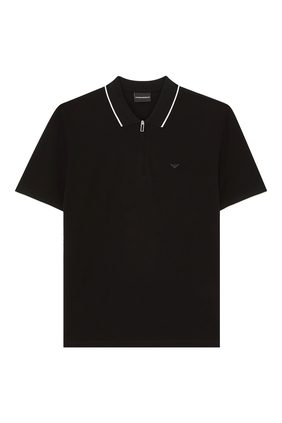 Polo Shirt With Zip